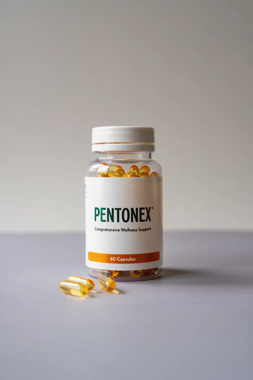 Pentonex supplement bottle with natural ingredients for comprehensive wellness support
